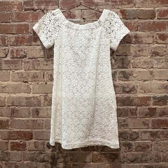 A.L.C. Bolen Crochet Lace Off Shoulder White Mini Dress Size 2 - Picture 6 of 6